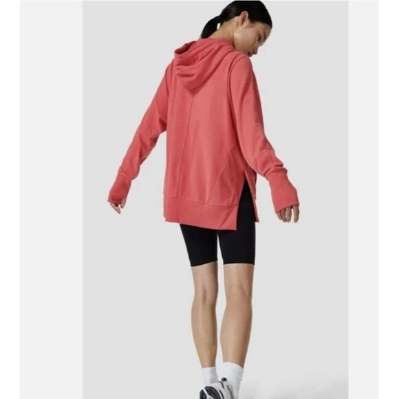 Sweaty Betty Hoodie XL Odyssey Pink Escape Luxe Italian Fleece Thumb Hole - Picture 2 of 15